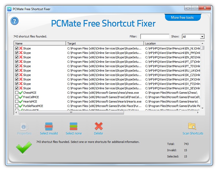 PCMate Free Shortcut Fixer 6.6.3