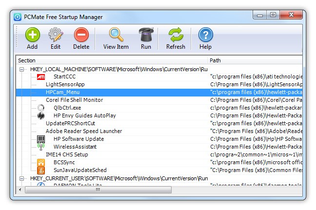 PCMate Free Startup Manager 6.6.3
