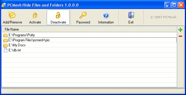 PCMesh Hide Files and Folders 1.0