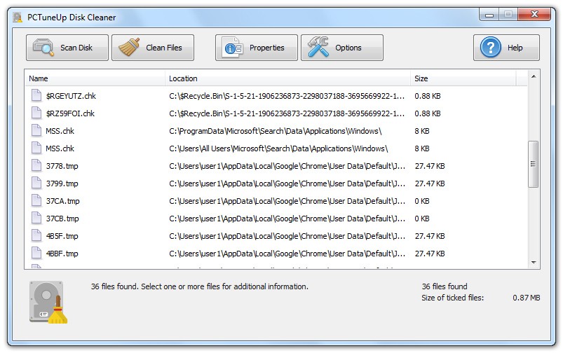 PCTuneUp Free Disk Cleaner 4.3.4