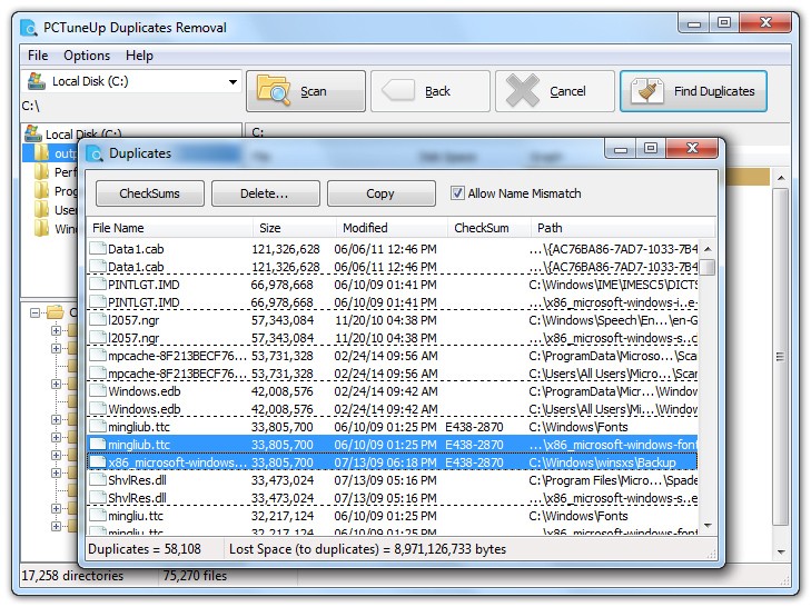 PCTuneUp Free Duplicate File Finder 4.2.5
