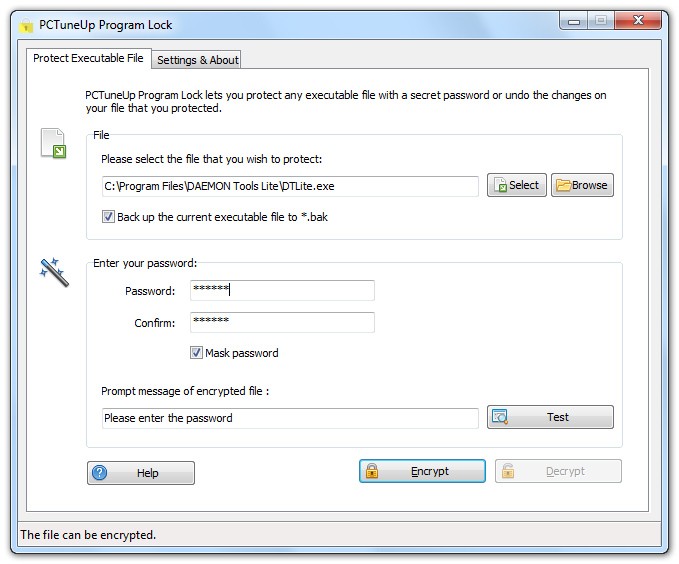 PCTuneUp Free EXE Lock 4.2.5