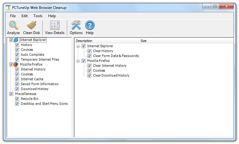 PCTuneUp Free Privacy Cleaner 4.2.5