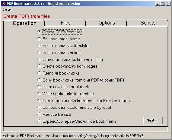 PDF Bookmarks 3.6