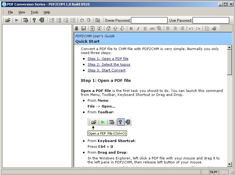 PDF Conversion Series - PDF2CHM 4.1