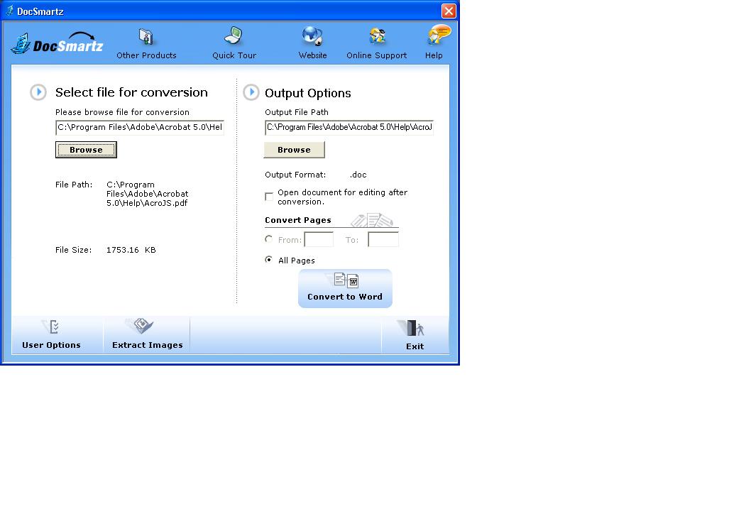 PDF Converter for PDF Files by Docsmartz 6.1