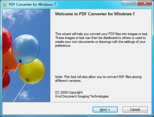 PDF Converter for Windows 7 1.00