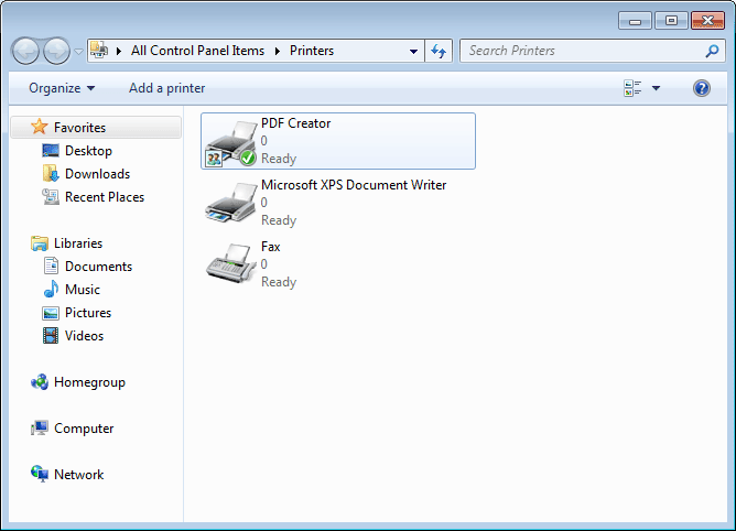 PDF Creator for Windows 7 7.00