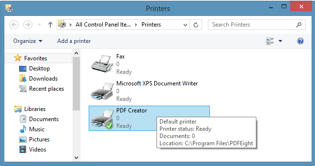 PDF Creator for Windows 8 8.00
