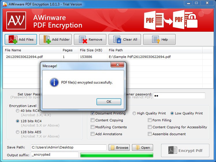 PDF Data Encryption Software 1.0.1.3