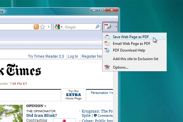 PDF Download for Firefox 3.0.1