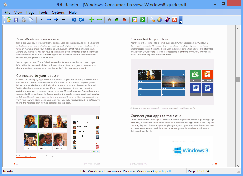 PDF Reader for Windows 8 1.01