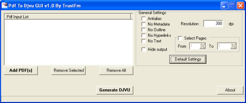 Pdf To Djvu GUI 2.1