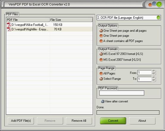 PDF to XLS OCR Converter 1.0