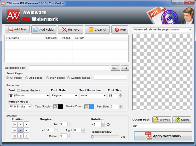 PDF Watermark Program 1.0.1.3