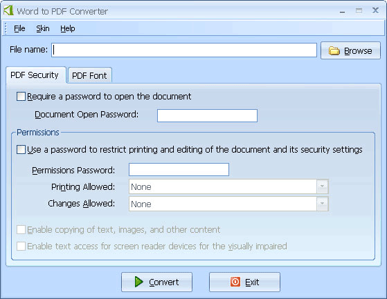 PDFArea Word to PDF Converter 4.0