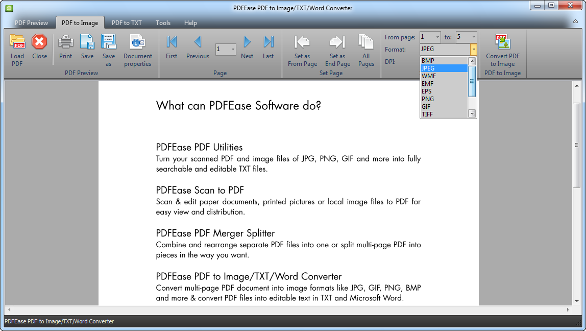 PDFEase PDF to Image/TXT/Word Converter 2.7.3