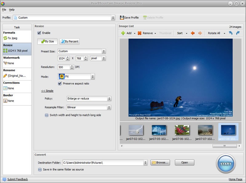 PearlMountain Image Resizer Pro 1.3.8