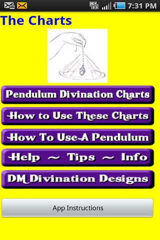 Pendulum Divination Charts 2.1