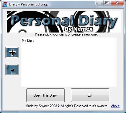 Personal Diary Editor 1.0.0.0