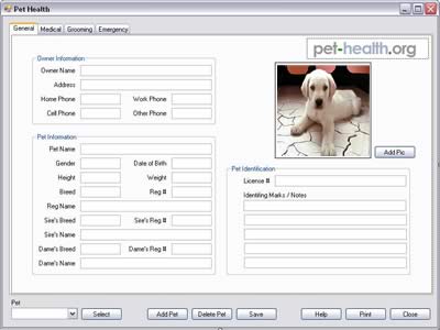 Pet Health Software Pet Health 1
