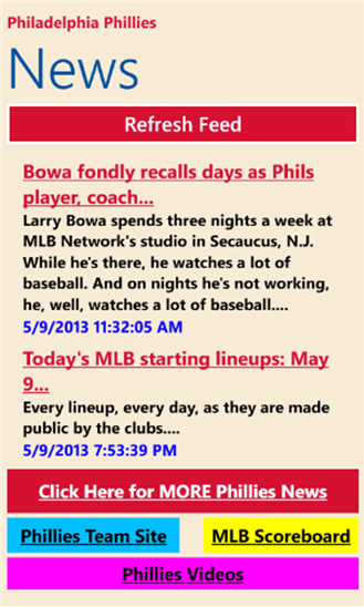 Philadelphia Baseball News 6.0.0.0
