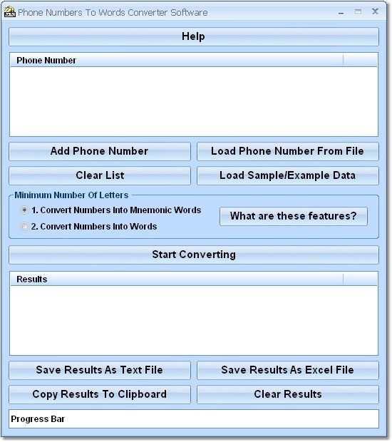 Phone Numbers To Words Converter Software 7.0
