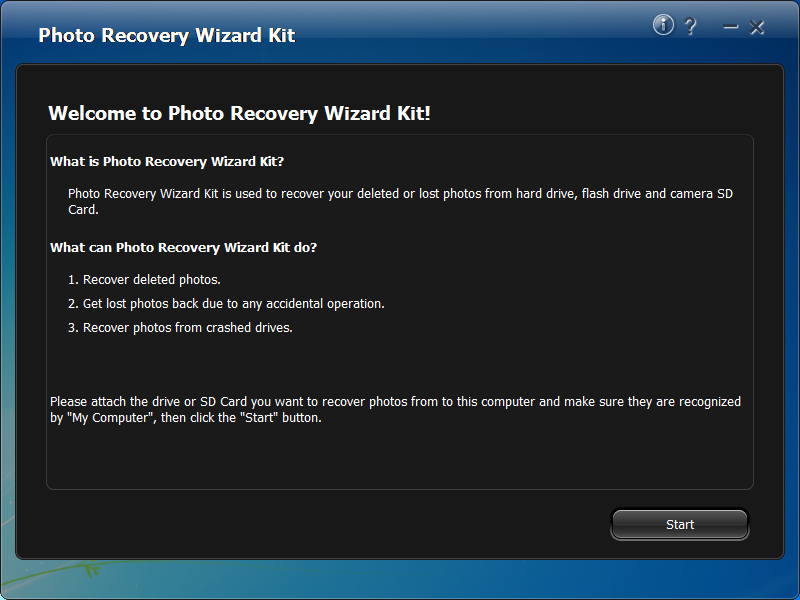 Photo Recovery Wizard Kit Free 4.0.0
