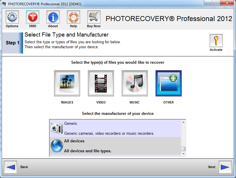 PHOTORECOVERY Professional 2014 for PC 5.1.1.1