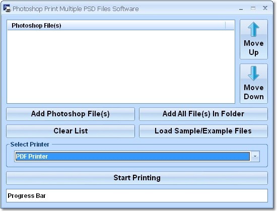 Photoshop Print Multiple PSD Files Software 7.0