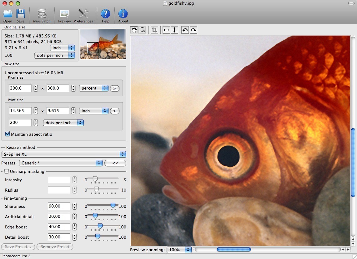 PhotoZoom Pro 2 for Mac 2.3.4
