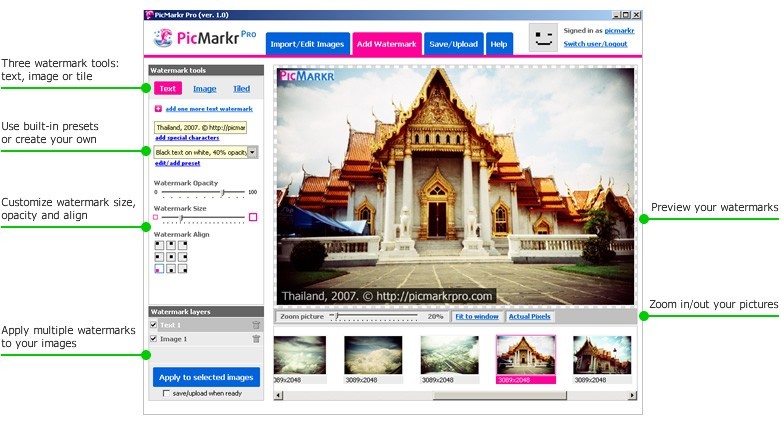 PicMarkr Pro Image Watermarker 1.0.0.1