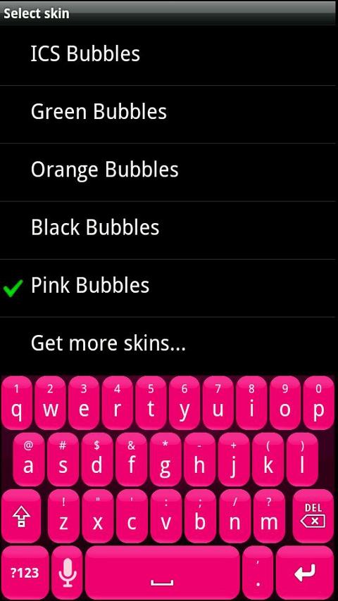 Pink Bubble HD Keyboard Skin 1.0