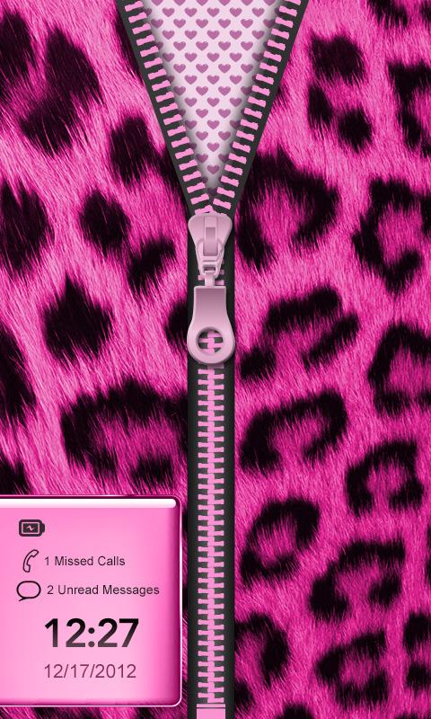 Pink Cheetah Zipper Lockscreen 1.1