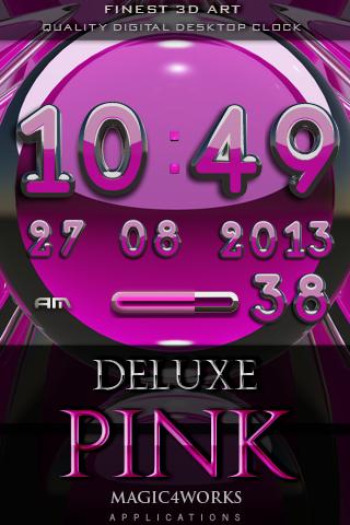 pink deluxe digital clock 2.17