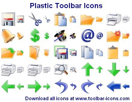 Plastic Toolbar Icon Set 2013.1