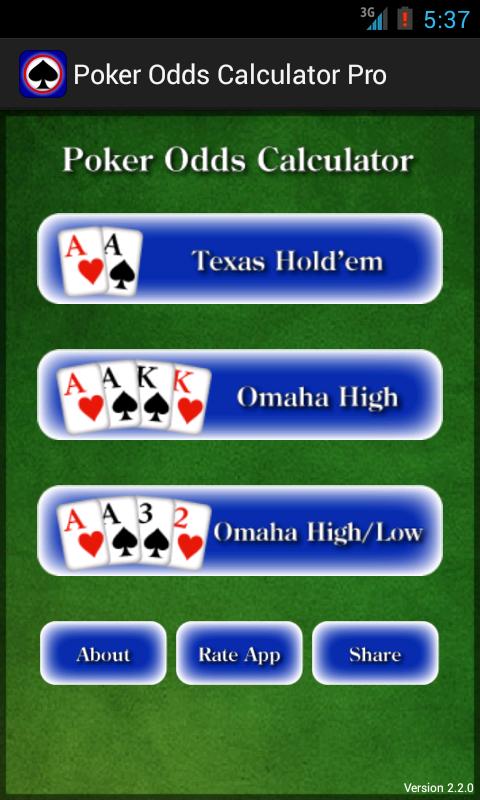 Poker Odds Calculator Pro 2.3.2