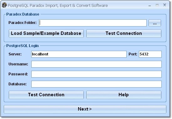 PostgreSQL Paradox Import, Export & Convert Software 7.0