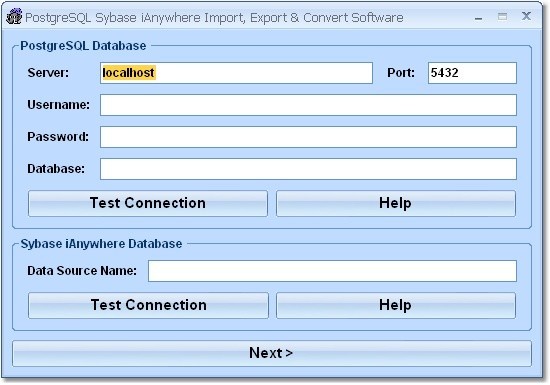 PostgreSQL Sybase iAnywhere Import, Export & Convert Software 7.0