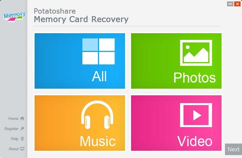 Potatoshare Memory Card Data Recovery 3.0.0.0