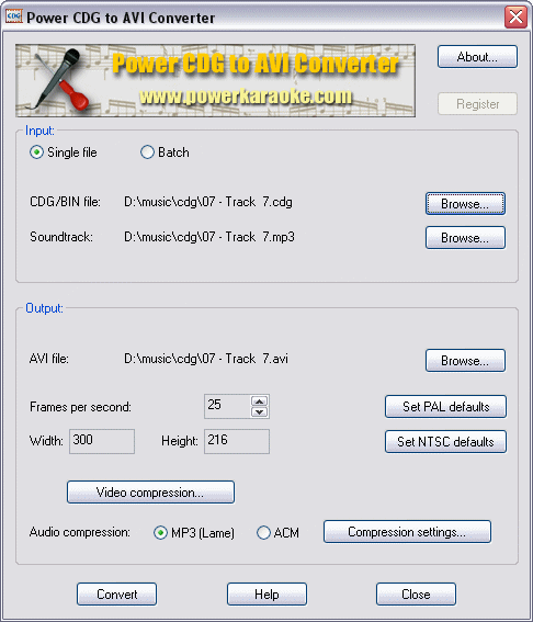Power CDG to AVI Converter 1.0.23