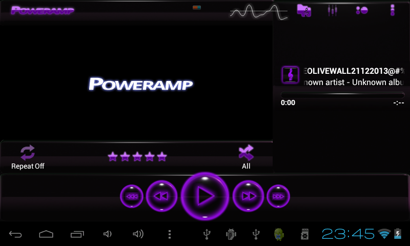 poweramp skin glow purple 1.3