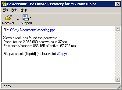 Powerpoint Password Recovery Key 7.1