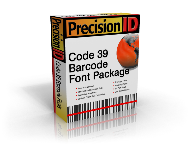 PrecisionID Code 39 Barcode Font Package 4.0