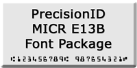 PrecisionID MICR E13B Fonts 3.0