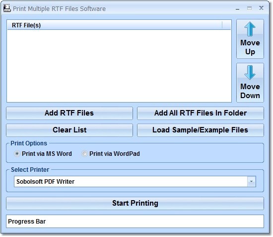 Print Multiple RTF Files Software 7.0