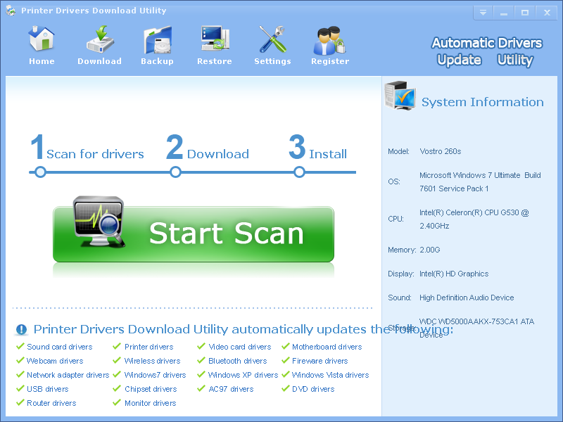 Printer Drivers Download Utility 3.6.2