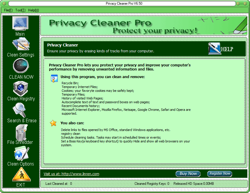 Privacy Cleaner Pro 6.50