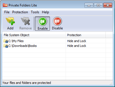Private Folders Lite 1.2