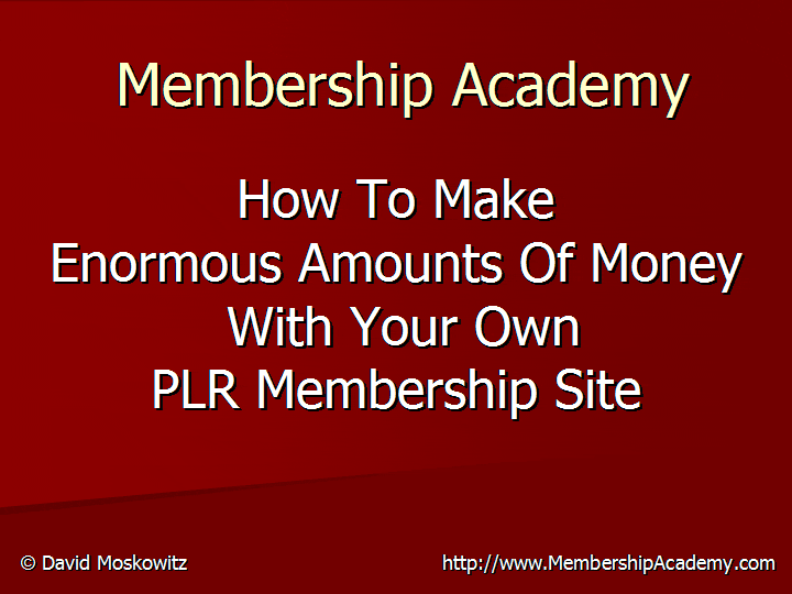 Private Label Rights - Membership Sites 1